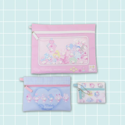 Celebrate 50 years of Sanrio with the this cute Pouch Set featuring My Melody. 3 sizes bag in a set.
