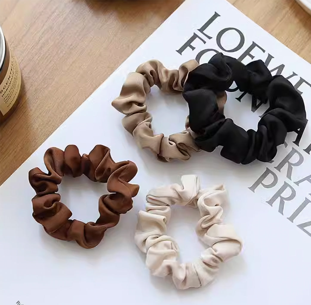 Add a luxurious touch to your hair accessories with Silk-Like Satin Hair Scrunchies. 
