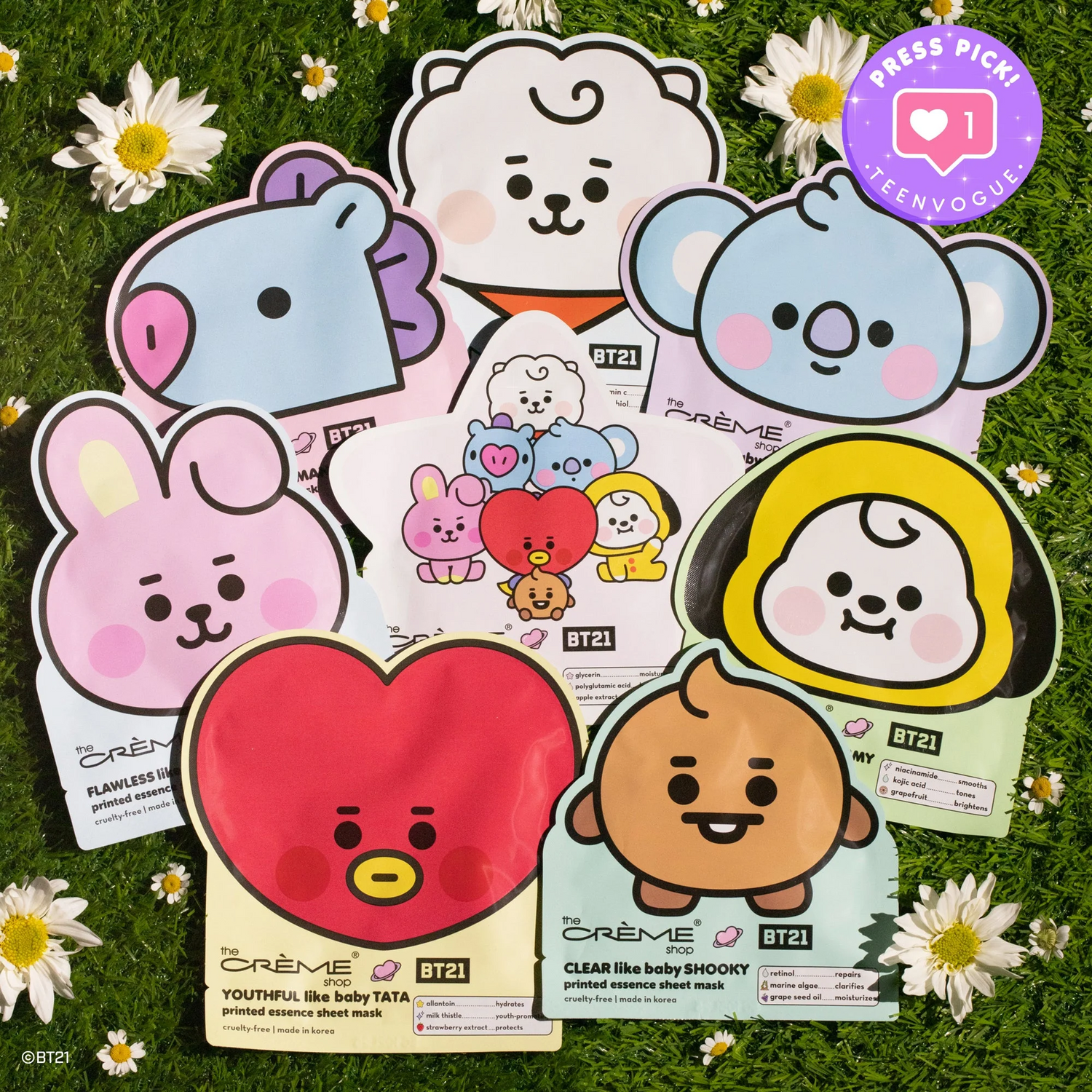 The Crème Shop x BT21 Essence Sheet Mask 1pc