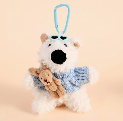 West Highland Puppy Plush Keychain