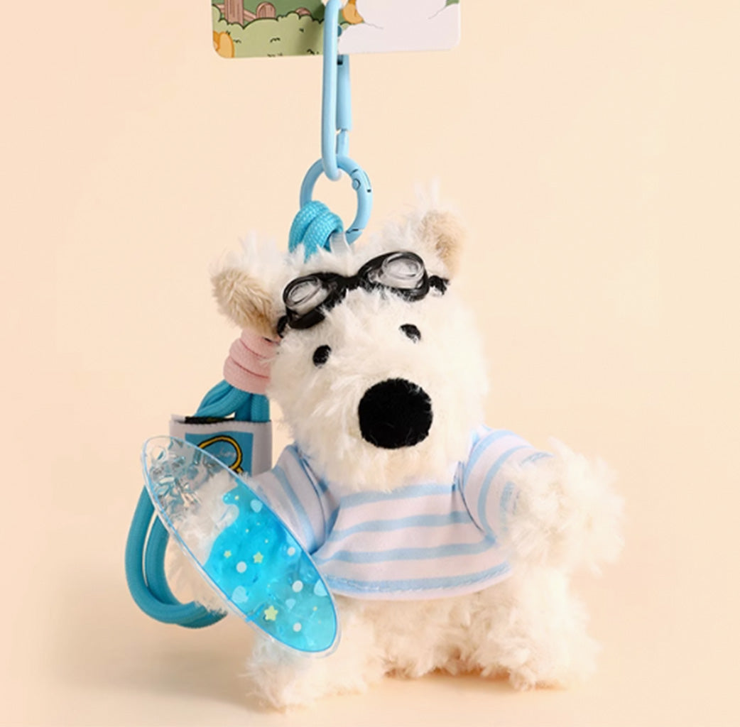 West Highland Puppy Plush Keychain