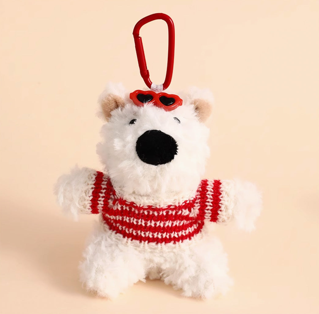 West Highland Puppy Plush Keychain