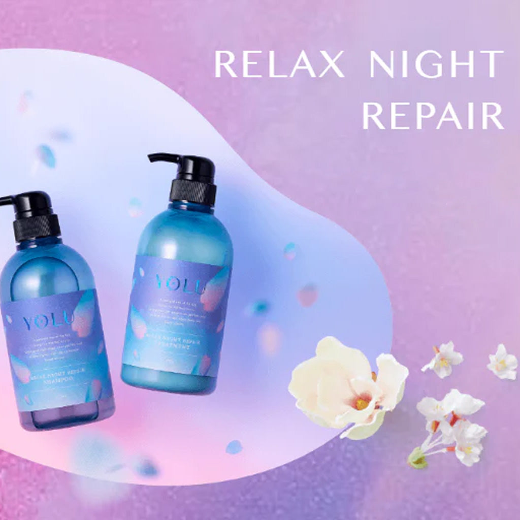 YOLU Relax 夜间修复洗发水瓶 475ml