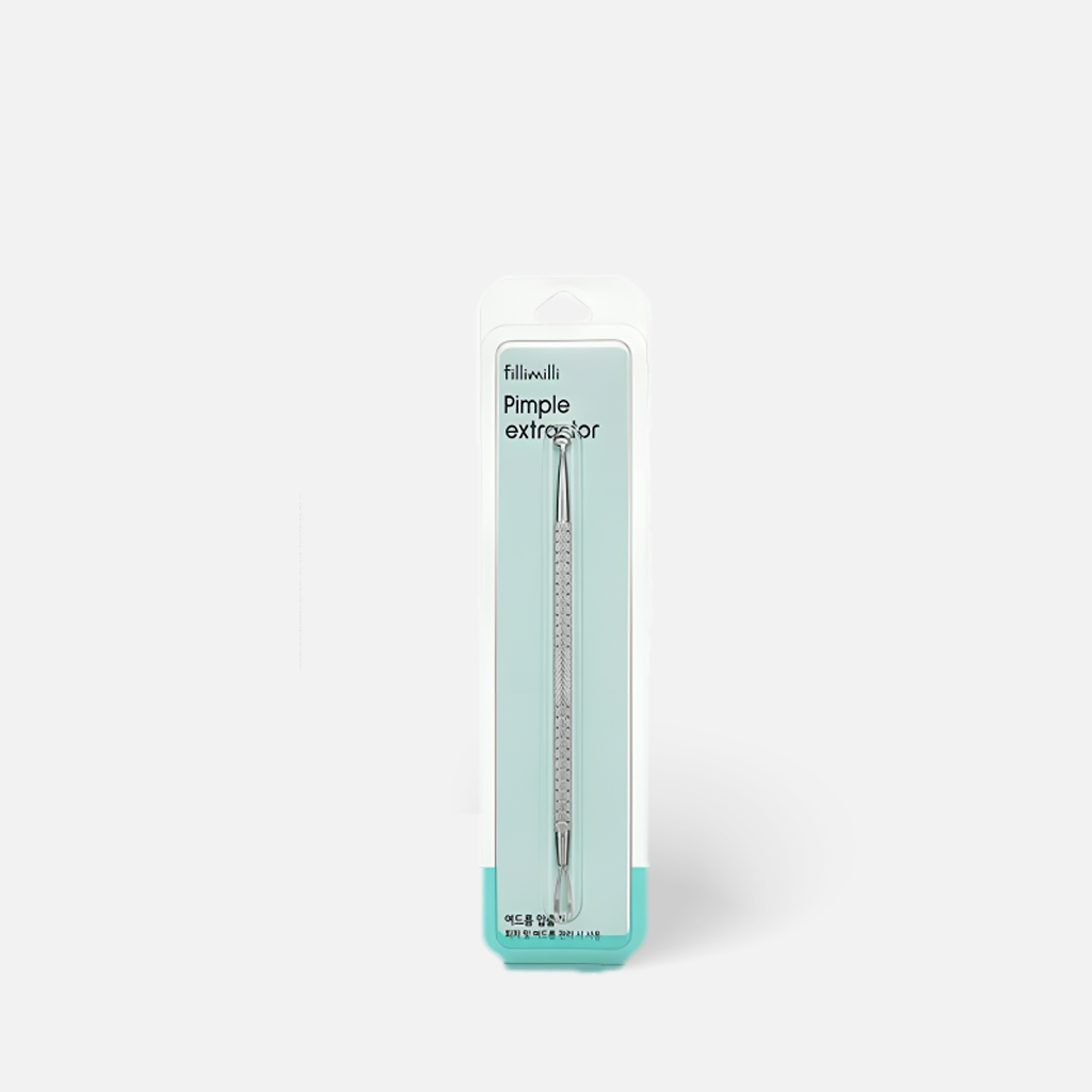 double-ended extractor is designed to gently remove blackheads, whiteheads
