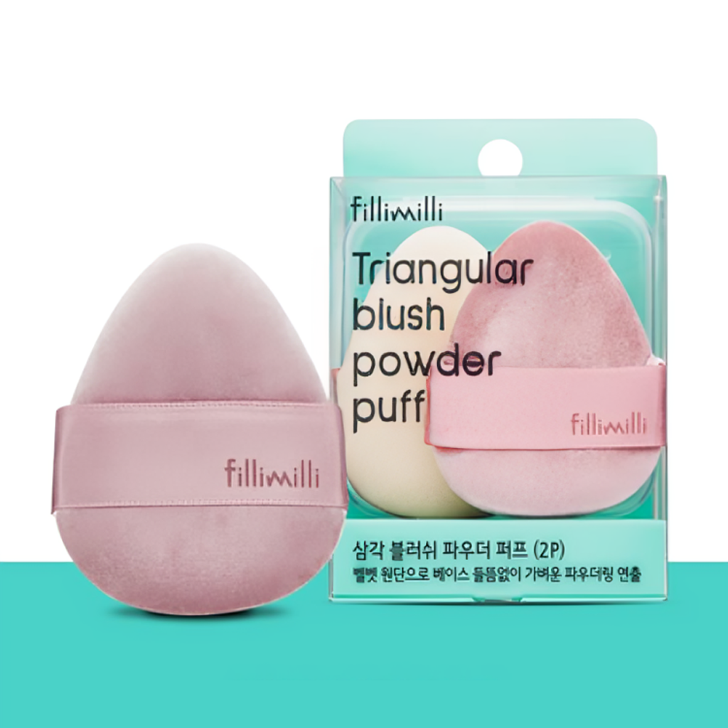 fillimilli 三角形腮红粉扑套装 2 件