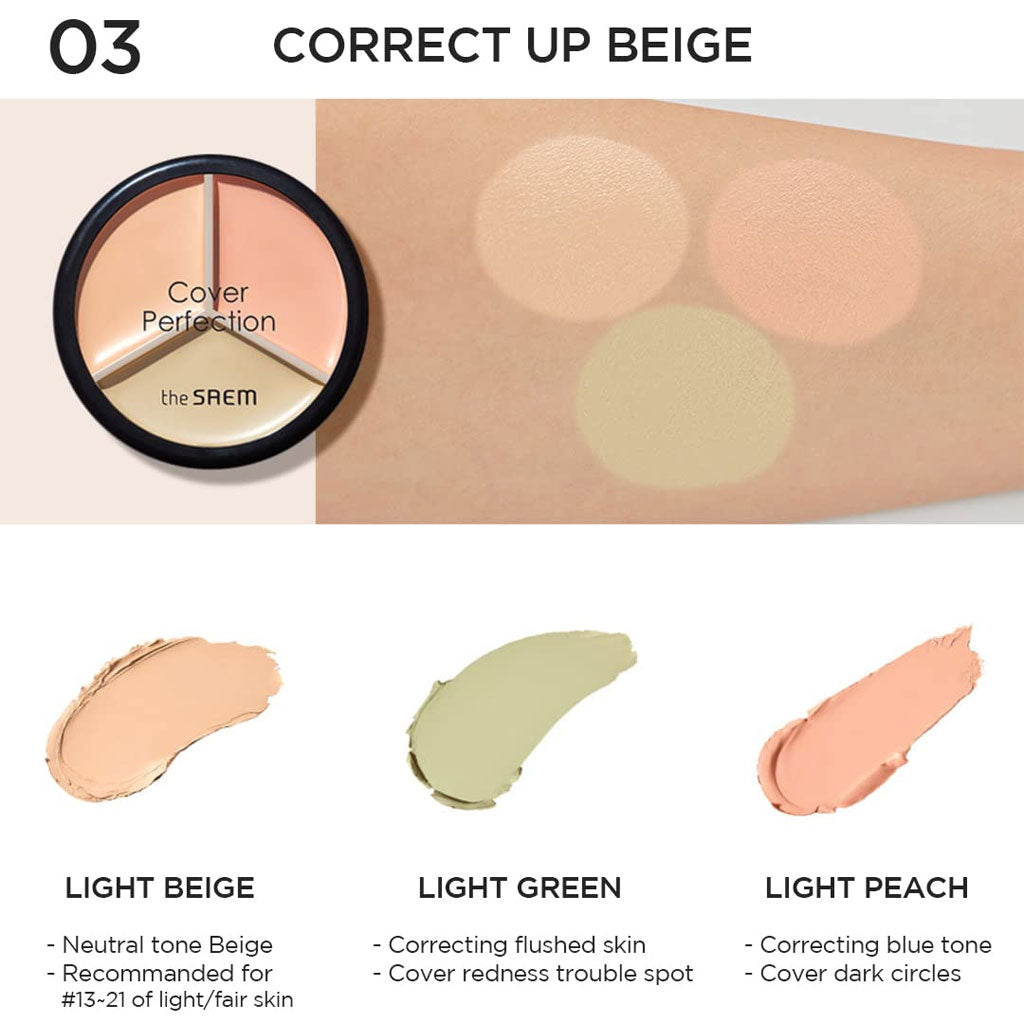 the SAEM Cover Perfection Triple Pot Concealer