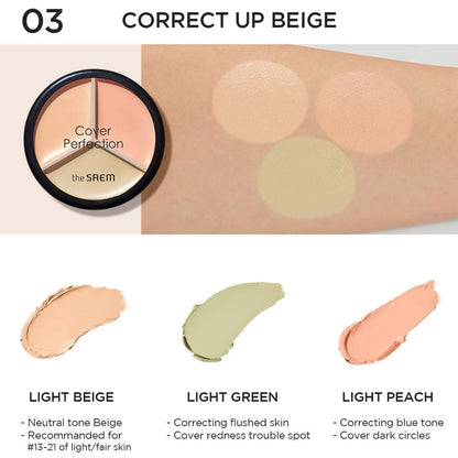 the SAEM Cover Perfection Triple Pot Concealer